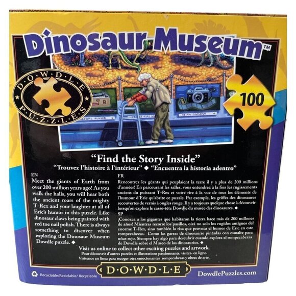 Dowdle DINOSAUR MUSEUM - 100 PIECE Jigsaw Puzzle - Picture 2 of 3